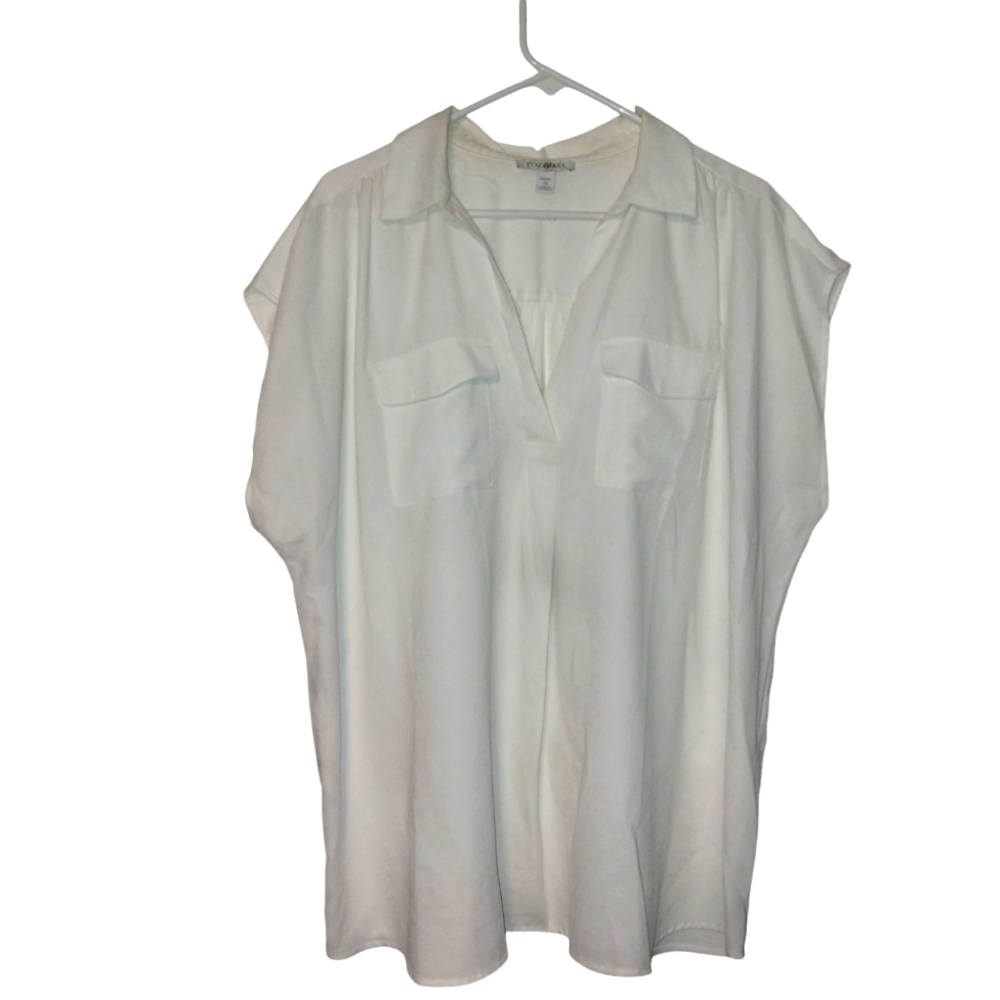 Roz&Ali Size 2X Sleeveless Blouse w/ Pockets